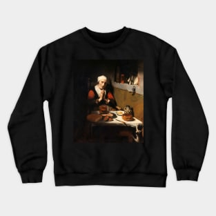 Old Woman Saying Grace by Maes Crewneck Sweatshirt